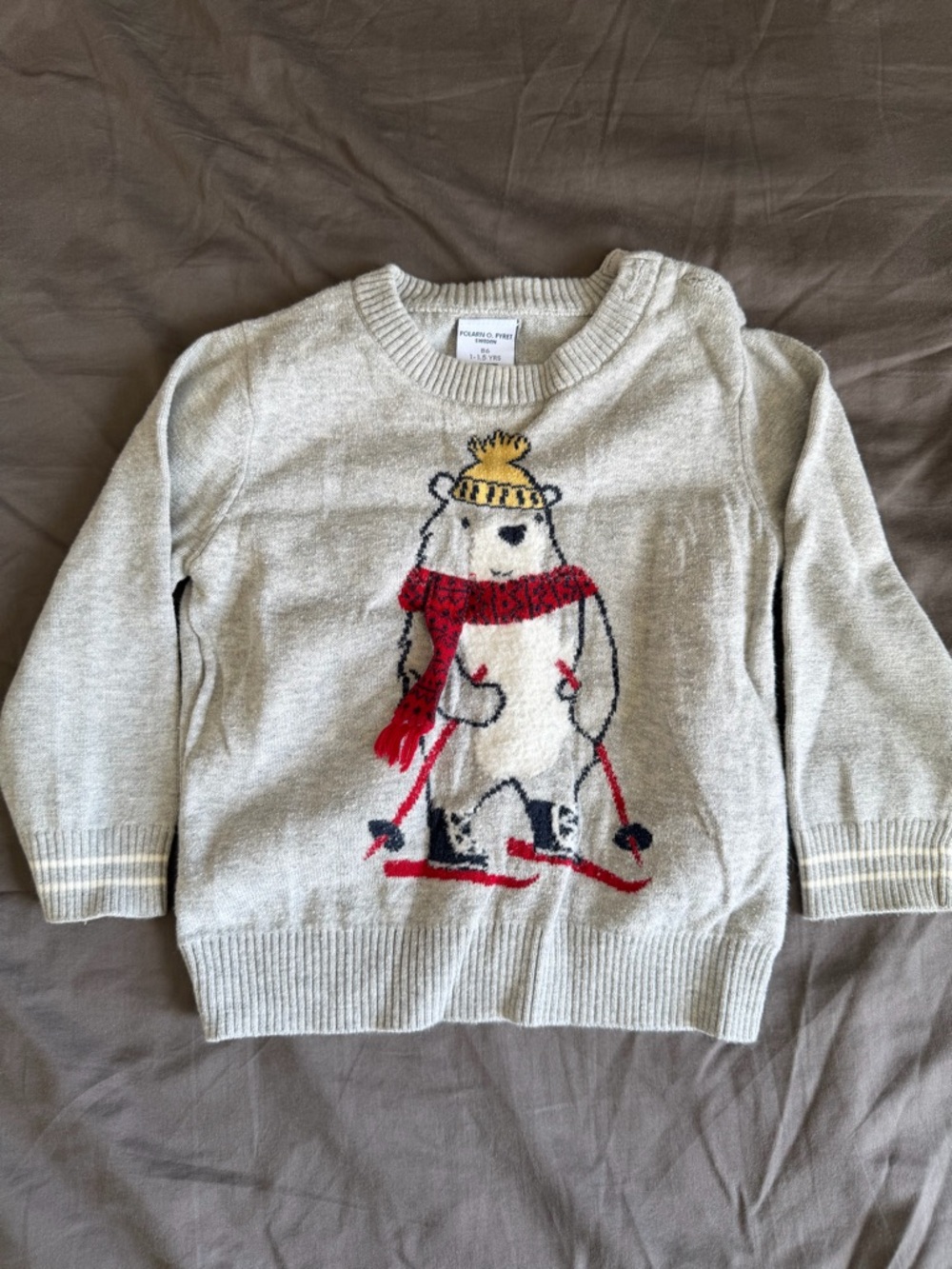 Polarn O. Pyret Cream Knit Sweater